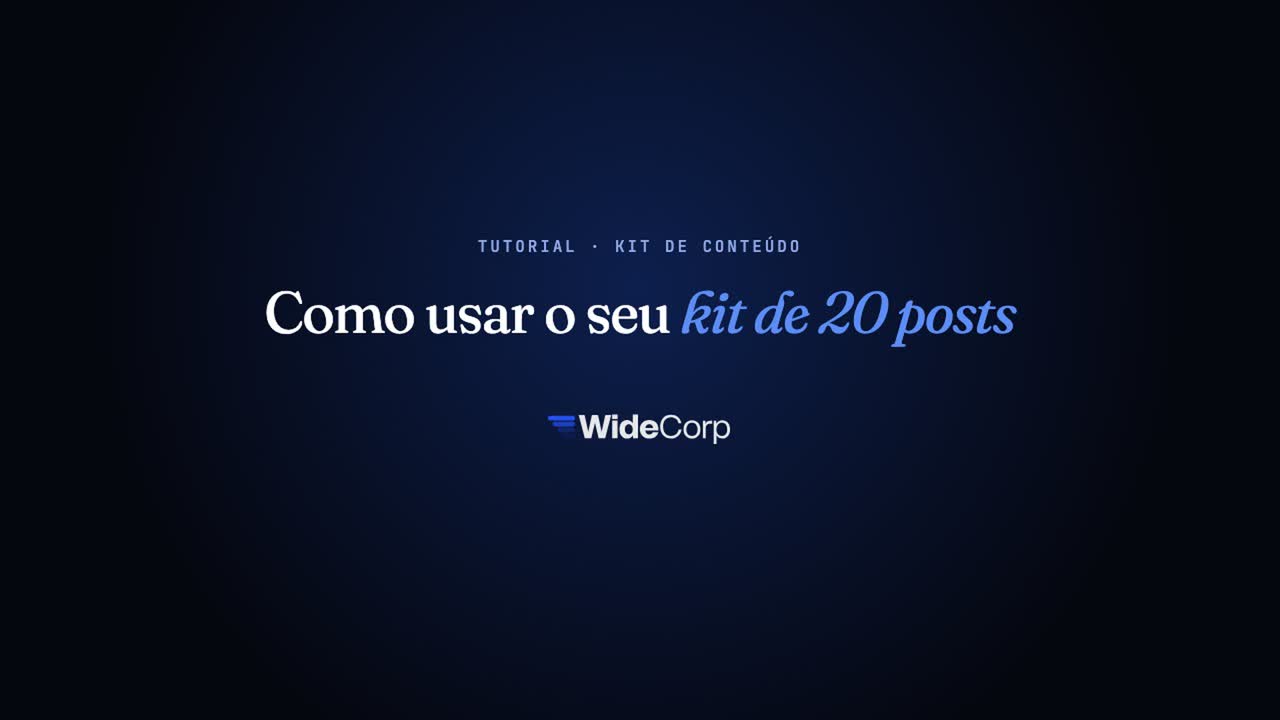 Como usar o seu kit de 20 posts